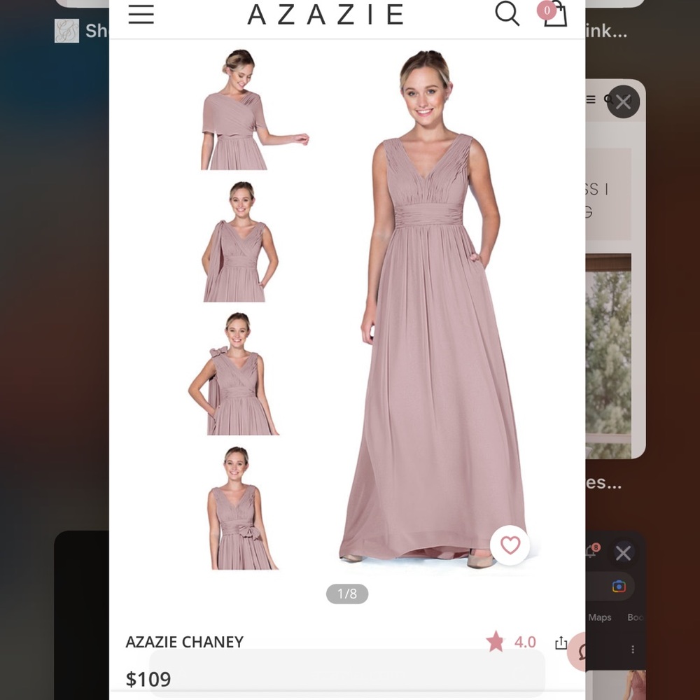 NWT | CONVERTIBLE BRIDESMAID/FORMAL DRESS | VINTAGE MAUVE | AZAZIE | SIZE A2 |